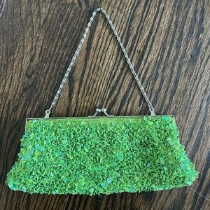 Beaded Green Purse